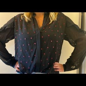 100% Silk Womens designer blouse